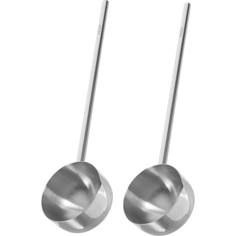 2 pièces Mini Louche à Huile Acier Inoxydable avec Manche Long pour Cuisson Sécurisée Compacte et Polyvalente Maison et Restaurant (1/5)