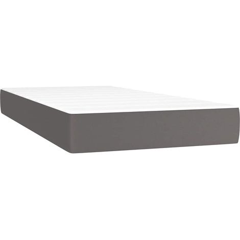 Maison Exclusive - Materasso a Molle Insacchettate Rigidità Media Grigio 120x190x20 cm in Similpelle