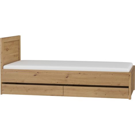 Cama 90x200 con cajones Kasla Madera y Antracita (1/3)