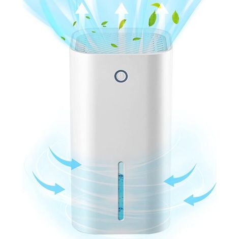Déshumidificateur Électrique 850ml Silencieux 36dB, Mini Déshumidificateur Automatique pour Chambre, Salle de Bain, Placard (1/4)