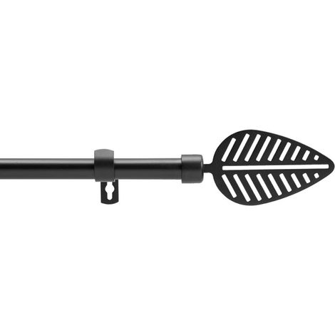 Kit tringle extensible 120 à 210 cm peint Stylea noir (1/4)