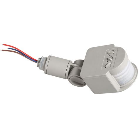 LED-Außenleuchte mit 90–250 V, 180°-Infrarot-PIR-Bewegungsmelder, Wandschalter, Grau (1/5)