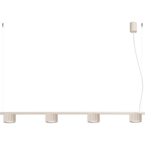 Kronleuchter AURA beige 4xGx53 122cm Aluminium Sollux (1/5)