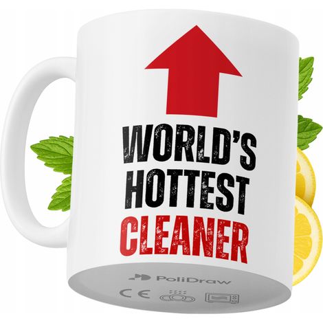 Tazza per un pulitore Divertente Tazza da caffè/tè con testo divertente e umoristico Design Grafica Tazza per compleanni onomastici festività Tazza premium per occasioni speciali per casa ufficio lavo (1/5)