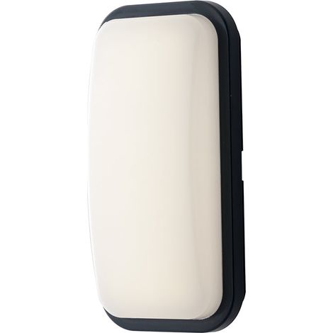 "Plafoniera LED SHELLY rettangolare antracite 20W 4000K con sensore di movimento" (1/2)
