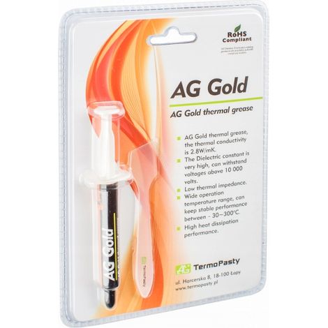 Pasta térmica AG Gold de 3 g con oro (1/2)