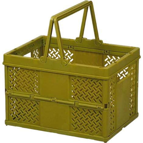 1 Panier pliable, poignées intégrées, plastique robuste, rangement polyvalent, usage intérieur extérieur (1/5)