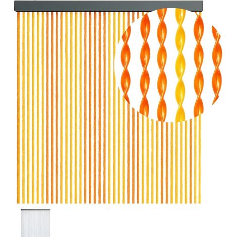 Tenda a elica anti mosche - Mis.120x230 cm - Frange con Eliche in PVC Estruso - Colore Oro e Marrone (1/5)