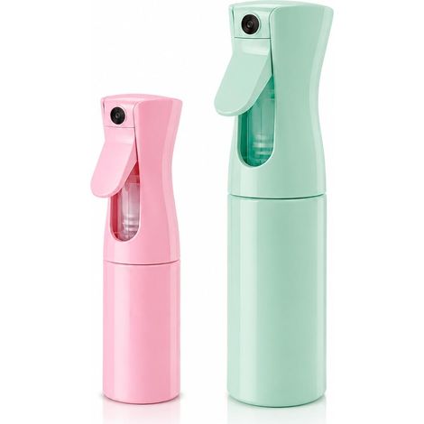 Brumisateur Rechargeable – Pack 2 Formats – 1 Grand Modèle 200 ml + 1 Mini 80 ml – Coloris Aléatoires – Spray Brume Fine Portable