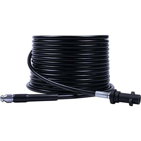 Déboucheur de canalisations pour Nettoyeur Haute Pression Kärcher，Sonde de débouchage pour Kärcher K2 K3 K4 K5 K7 Series，Kärcher Débouche canalisations 220 Bar 10 m Noir
