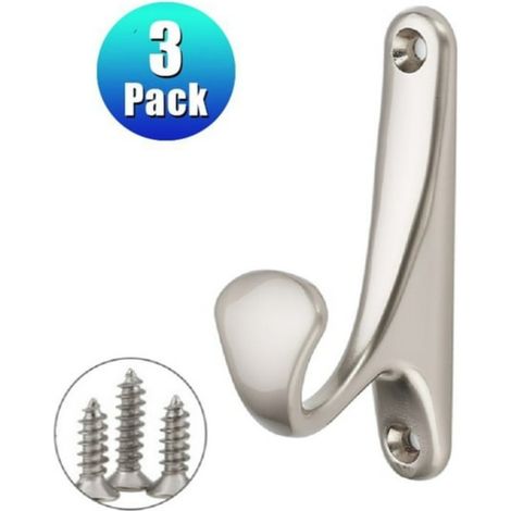 Set mit 3 Bademantel- und Handtuchhaken, robuste Wandhaken aus Edelstahl