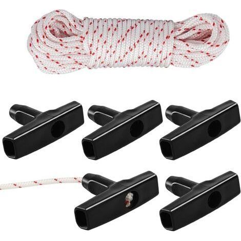 Corde de démarrage/Cordon de Traction (3,5 mm 10 m) avec poignée de démarrage, Tondeuse à Gazon, Tondeuse à Gazon, tronçonneuse, débroussailleuse, Moteur Universel (1/5)