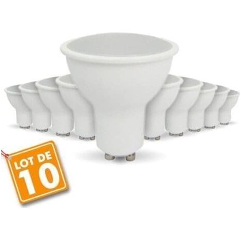 Lot de 10 ampoules LED GU10 7W, blanc naturel 4000K (1/3)
