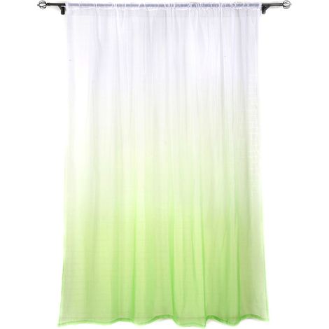 Rideau Fenêtre Vert Dégradé - Tissu Léger Semi-Transparent - Pour Chambre Et Balcon - 1 Pièce (1/5)
