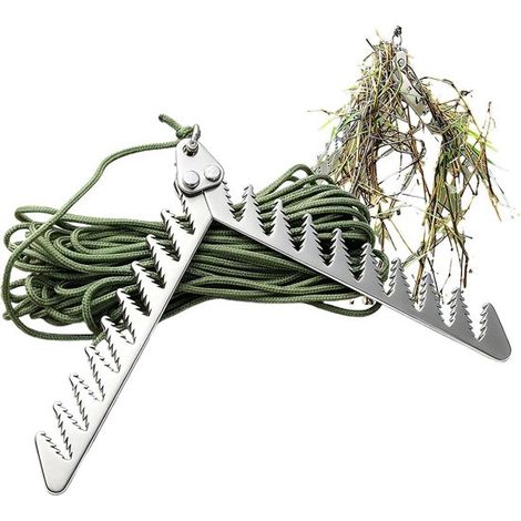 Tondeuse à plantes aquatiques - Désherbeur - Nettoyage d'étangs - Conception pliable - Corde de 20 mètres - Métal (1/5)