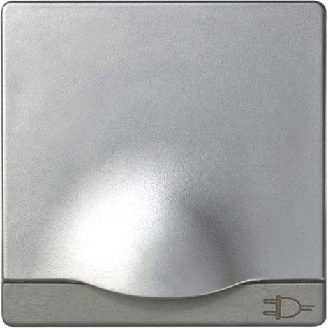 Klappdeckel 2-poliger Stecker + Simon 82 Sicherheits-Aluminium-Erdungsbuchse SIMON 82090-33