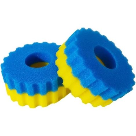 Filtro para estanque, Espuma para filtro de estanque, Apto para CPF/CPA2500-2 espumas azules + 2 espumas amarillas, 23 x 23 x 5 cm (1/5)