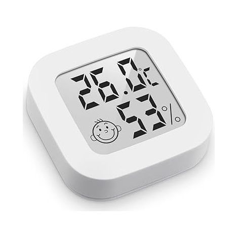 Mini High Precision Digital Indoor Thermometer Hygrometer, Temperature Monitor and Humidity Meter, Thermo Hygrometer Comfort Level Indicator