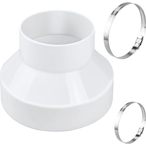 Abluftschlauchadapter Rohrreduzierstück PVC Rohradapter PVC Reduzierstück von 15 cm auf 10 cm Rohraufweiter/Reduzierstück Für Lüftungssysteme Mit (1/5)