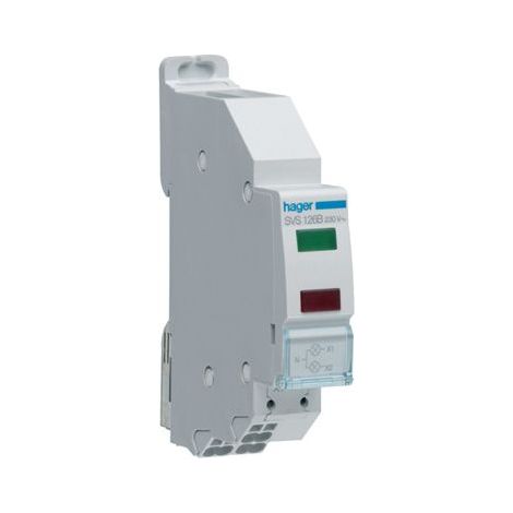 Indicateur LED Hager Rouge/vert 230V, IP20 ( Prix pour 1 )