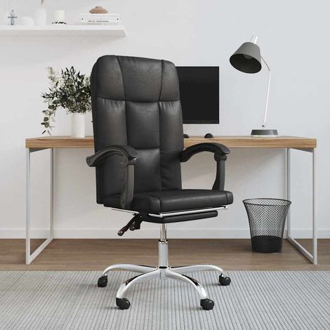 Chaise de bureau inclinable Fauteuil gamer - Chaise d'ordinateur Noir Similicuir BonneVie-55191 (1/5)