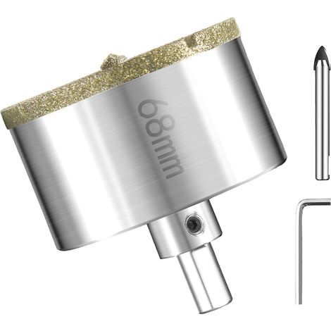 Scie Cloche Diamant - 68 mm - Pour Carrelage Verre Céramique Marbre - Filetage 1/2 Pouces - 1 Pièce (1/5)