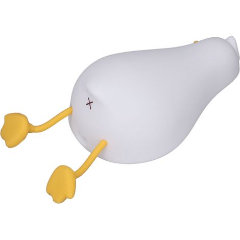 LED-Nachtlicht in niedlicher Entenform aus weichem Silikon, sanfte Beleuchtung, USB-aufladbar (1/5)