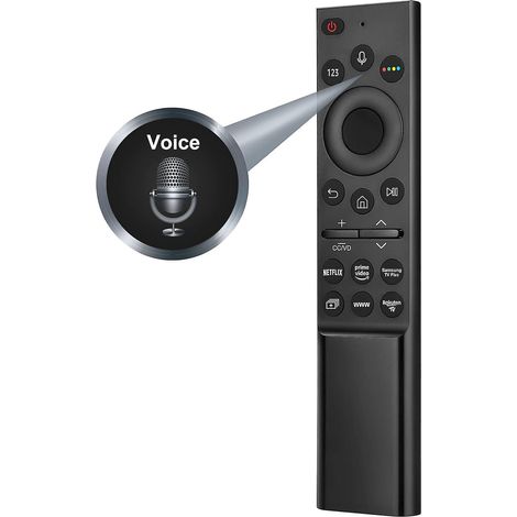 Télécommande vocale de remplacement pour téléviseurs Samsung, compatible avec fonction voix, adaptée aux modèles Samsung TV, télécommande universelle de rechange (1/5)