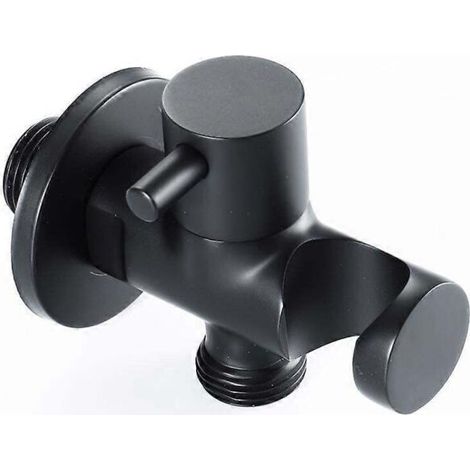 Ensemble d'accessoires pour bidet et WC à main en laiton, robinet de bidet noir, douche à jet d'eau pour salle de bain (1/5)
