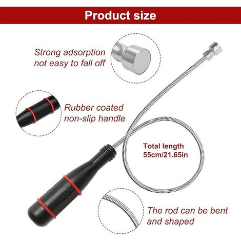 Telescopic Magnets, Magnetic Rod, Flexible Auto Mechanical Magnet for Picking Up Small Parts, Metal Objects (1/3)