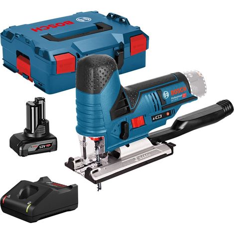 Scie sauteuse sans fil Bosch GST 12V-70 / 1x batterie 4,0 Ah + chargeur en boîte L