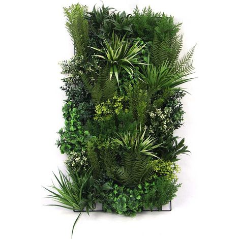 Mur végétal artificiel Premium City 1 - 10 plantes - 1m x 1m - Exelgreen (1/5)