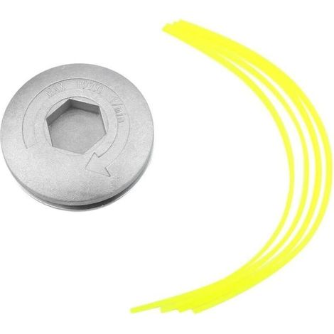 Tête de ligne en aluminium pour débroussailleuse – 4 lignes universelle – compatible avec coupe-herbe et bordureuse (1/4)