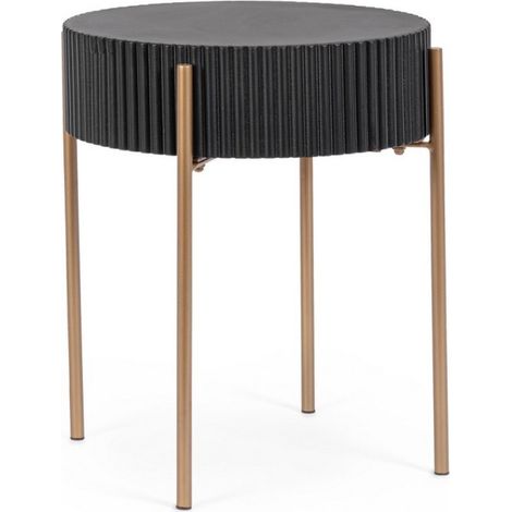 Tavolino Legno Nero Moderno da Interno H47 cm - LUCIA (1/5)