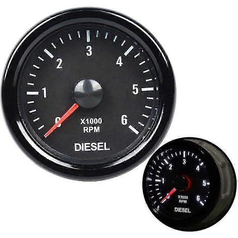 Dieselmotor 52 mm Drehzahlmesser 06000 U/min Armaturenbrett-Display Stromzähler Zur Geräteüberwachung Nahtlose Integration Ref: 1172 (1/5)