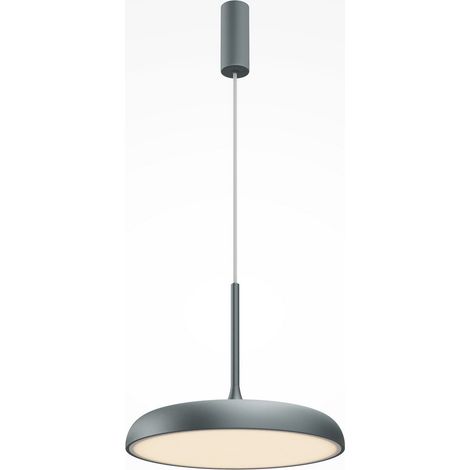 Maytoni Gerhard Plafonnier moderne en forme de dôme de 40 cm, gris, 3 000 K, 1 400 lm
