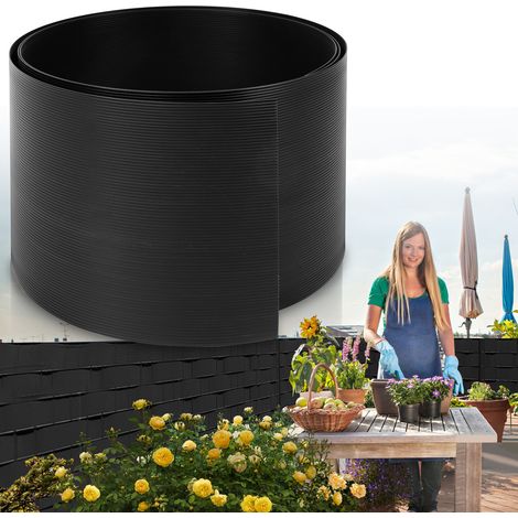 SWANEW 10 strisce di privacy in PVC, frangivento in PVC antracite 2,5 m x 19 cm per recinzioni in filo metallico a doppia barra per giardino balcone (1/5)