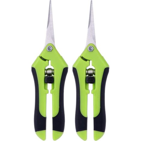 Lot de 2 Sécateur de Jardin Professionnel Ciseaux Jardinage de Haute Précision avec Lames en Acier Inoxydable (1/5)