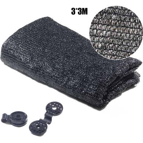 Bâche de protection solaire à 40 %, maille noire résistante aux UV, légère et respirante, idéale pour les fleurs et les plantes de jardin. (1/5)
