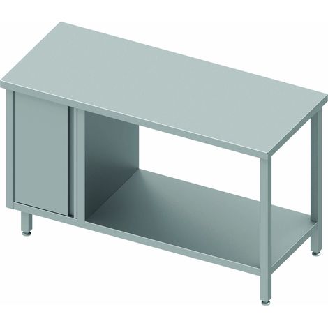 Table Inox Avec Porte et Etagère - Gamme 600 - Stalgast