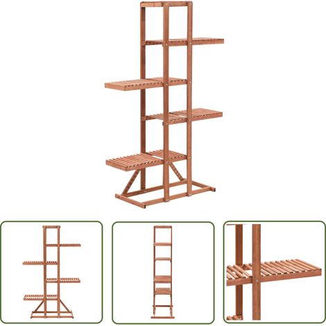 The Living Store Support pour plantes Bois cèdre 86 x 36 x 139 cm - Support Plante - Étagère Plante - Jardinerie - Décoration Intérieur - Bois Cèdre (1/5)