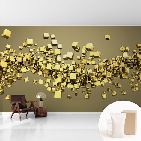 Tapete Vliestapete mit Kleber - Fototapete mit Motiv - Wandtapete modern - Wandgestaltung Kreative Würfel 416x254 cm (1/5)