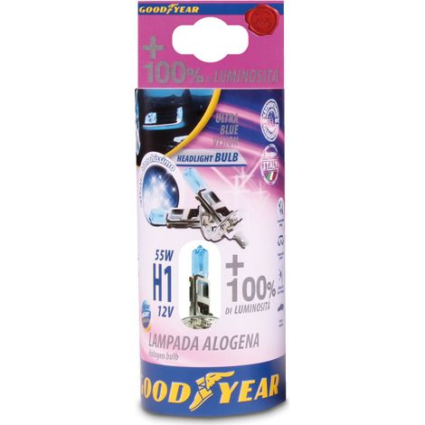 2er-Set Halogenlampen H1 12 V 55 W +100 % 5000 K E4 Goodyear FLZ.GDY0311