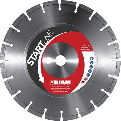 DISQUE DIAMANT Diamètre 230 mm et alésage 22.23 - BETON - DIAM INDUSTRIES - BS50230/22 (1/3)