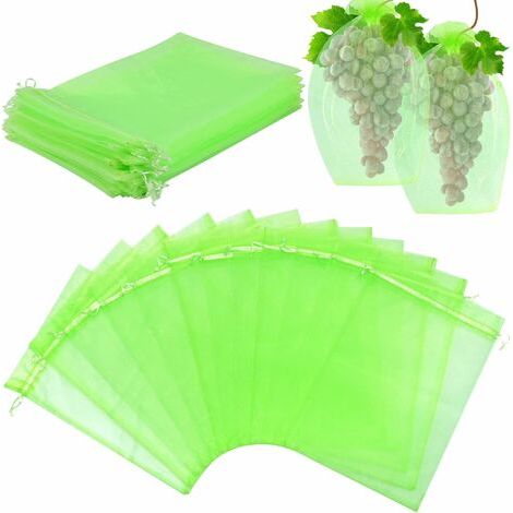 Pair - 100 Pièces Sac Protection Fruits 20x30cm, Filet Anti Insecte Filet De Protection Jardin Filet Anti Oiseaux pour Protection des Fruits, Plantes (1/5)