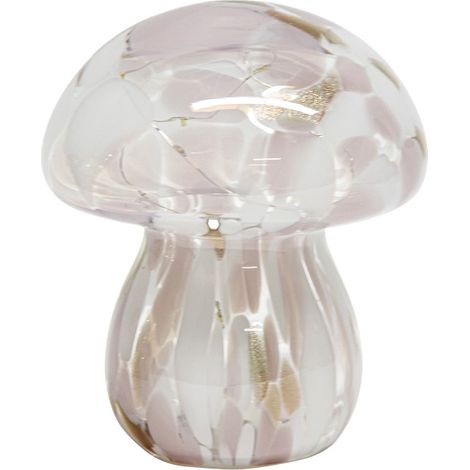 Lampe décorative champi tacheté rose LED à piles