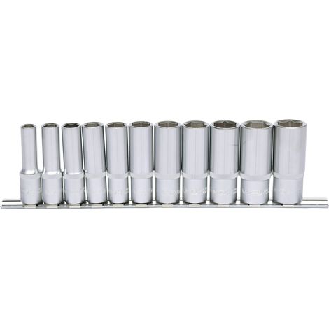 KS TOOLS 3/8" Juego de vasos hexagonales largos 11 piezas 8-19 mm - 911.0611 (1/2)
