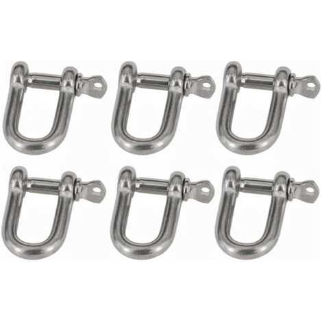 6 Stück M8 Edelstahl 304D Schäkelarmband Hebeschäkel Schnallenverschluss für Boxsack Tragekettenschäkel (1/5)