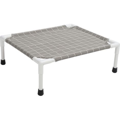 Lit surélevé pour chien robuste et rafraîchissant, amovible, lavable et portable, pour toutes les saisons, motif carré (1/5)
