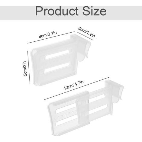 Refrigerator Divider Separator Plate—It can be used for the Side Door Seasoning Separator of the Refrigerator, two sets of Eight, Transparent. (1/4)